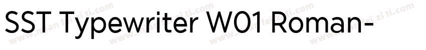 SST Typewriter W01 Roman字体转换